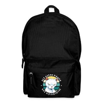 Get outta my way, Not my business, Moody Cat - Backpack - black - Front