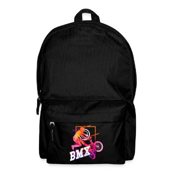 BMX Bike Biker Stunt Trick Freestyle Sport - Backpack - black - Front