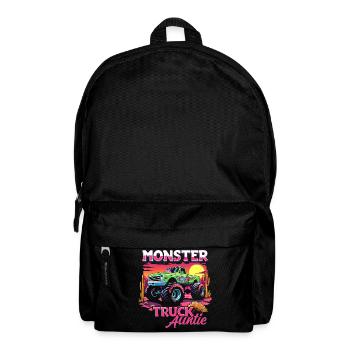 Monster Truck Auntie Matching Family Monster Truck - Backpack - black - Front