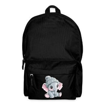 Elephant Cute Cute Baby Kids Animal Cartoon - Backpack - black - Front