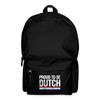 Proud To Be Dutch Netherlands Flag Netherlands - Backpack - black - Front