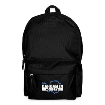 dahoam in niederbayern Bayern Spruch - Rucksack - Schwarz - Vorne