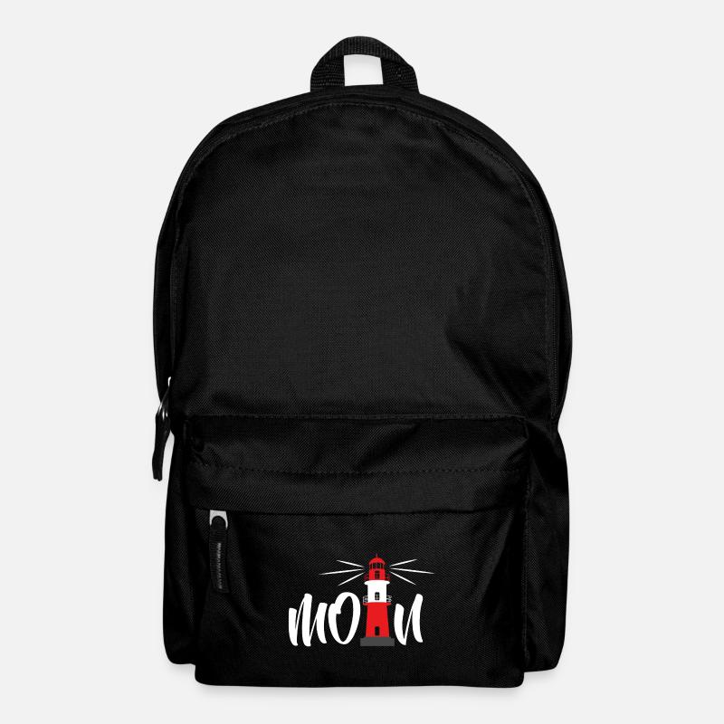 Moin Norddeutschland Begrüßung Leuchtturm - Rucksack - Schwarz