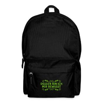 weiß ich doch - Rucksack - Schwarz - Vorne