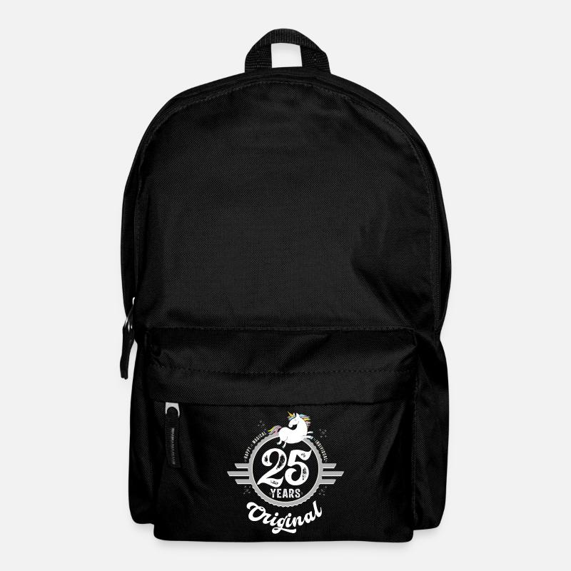 Vintage original unicorn 25th birthday - Backpack - black