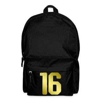 16 Maillot numéro - Sac à dos - noir - Devant