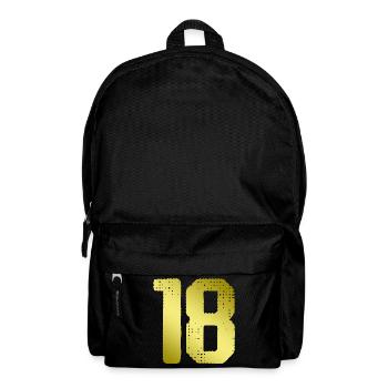 18 Zahl Trikot - Rucksack - Schwarz - Vorne