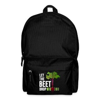 Gärtner vegan rote Beete Bio Gemüsegarten Öko - Rucksack - Schwarz - Vorne