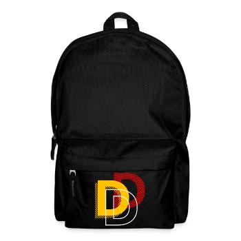 Buchstabe D Typo Geschenke - Rucksack - Schwarz - Vorne
