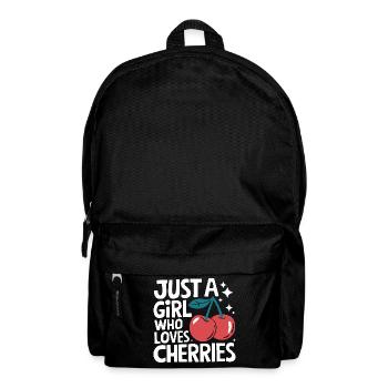 Cherries Cherries Fruits Food - Backpack - black - Front