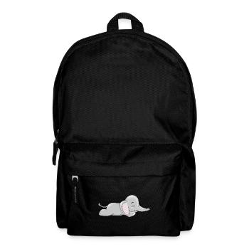Sleeping cute baby elephant - Backpack - black - Front
