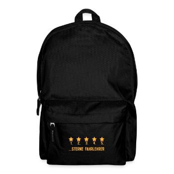 Sterne fahrlehrer Fahrlehrer Beruf Spruch Geschenk - Rucksack - Schwarz - Vorne