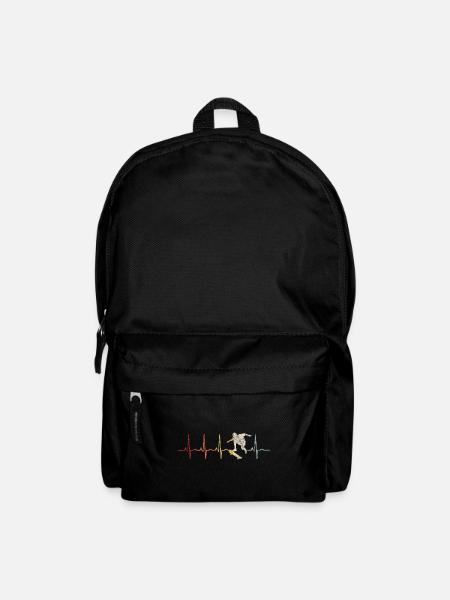 Skateboarder Skateboard EKG Skater Skate Skateing - Rucksack - Schwarz