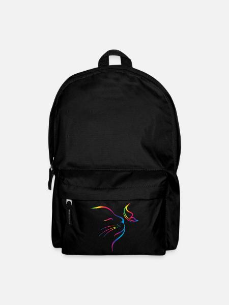 rainbow butterfly cat - Rucksack - Schwarz