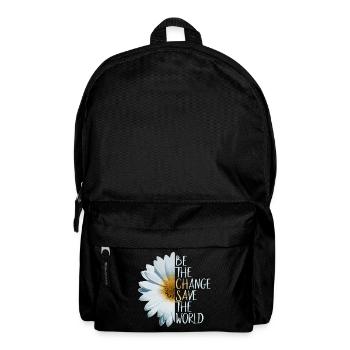 Sei der Wandel Rette die Welt Klimaschutz Natur - Rucksack - Schwarz - Vorne