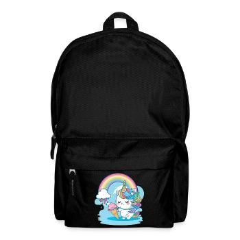 Rainbow unicorn for children - colorful and cheerful - Backpack - black - Front