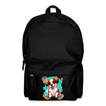 Chien mignon: coup de foudre - Sac à dos - noir - Devant
