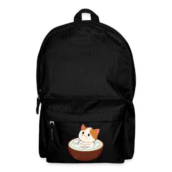 Bains de chat au lait de , Design animal relaxant - Sac à dos - noir - Devant