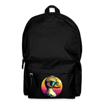 Cool duck - duck with sunglasses at the - Backpack - black - Front