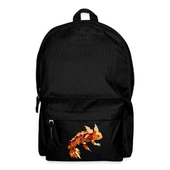 Herbstzauber mit Axolotl: Farbenfrohes Laub und Bl - Rucksack - Schwarz - Vorne