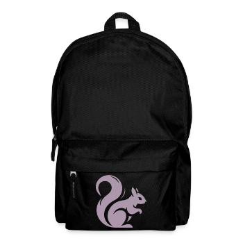 Minimalist Squirrel Silhouette - Backpack - black - Front