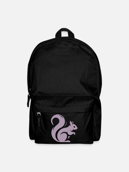 Minimalistische Eichhörnchen-Silhouette - Rucksack - Schwarz