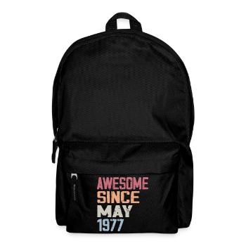 May 1977 Birthday 1977 Retro 1977 May Vintage - Backpack - black - Front