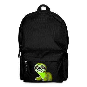 Drôle Halloween paresseux zombie dessin animé - Sac à dos - noir - Devant