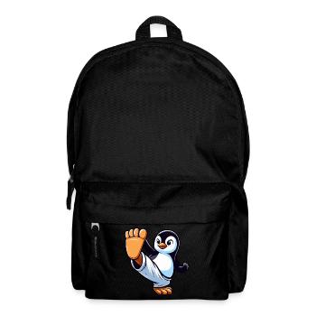 Cool pingouin dessin animé Karaté Sportif - Sac à dos - noir - Devant