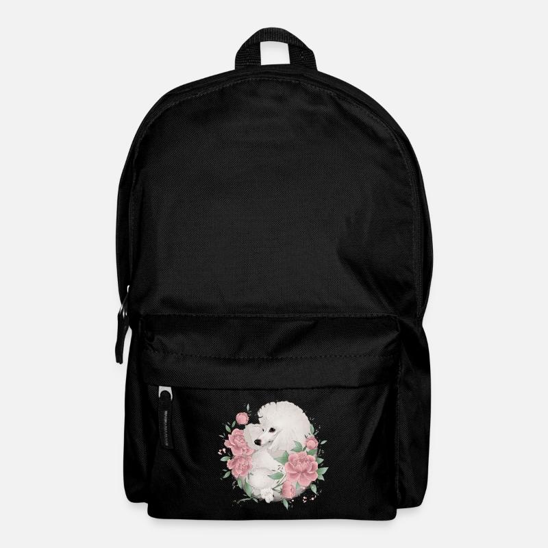 Pudel weiß - Rucksack - Schwarz