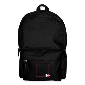 Heart frame ornament line customizable - Backpack - black - Front