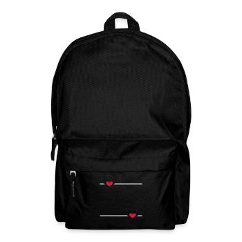 Linie Herz Strich Ornament - Rucksack - Schwarz - Vorne