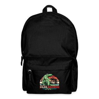 Papasaurus Vatertag Dinosaurier T-Rex Geschenkidee - Rucksack - Schwarz - Vorne