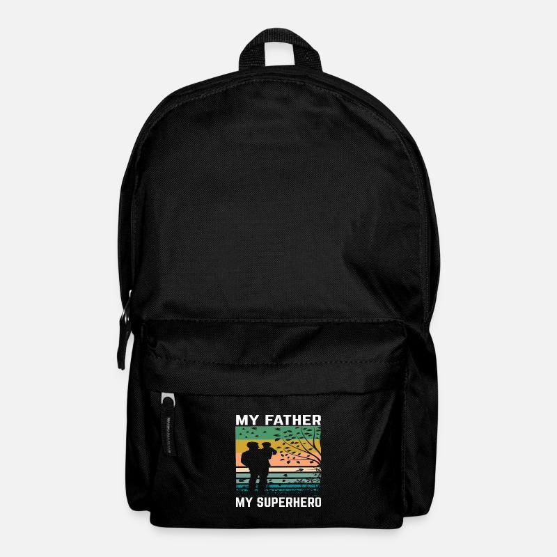 My father is my hero - Backpack - black