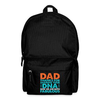 Drôle de forme de cadeau de fête des pères pour le fils et la fille - Sac à dos - noir - Devant