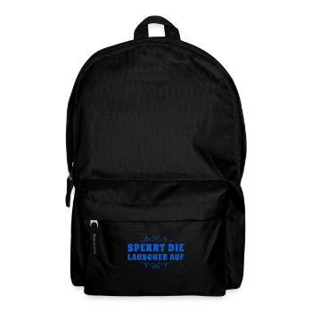 Ohren gespitzt - Rucksack - Schwarz - Vorne
