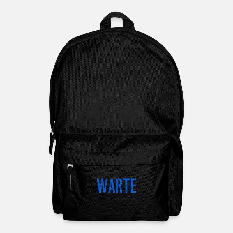 warte kurz - Rucksack - Schwarz
