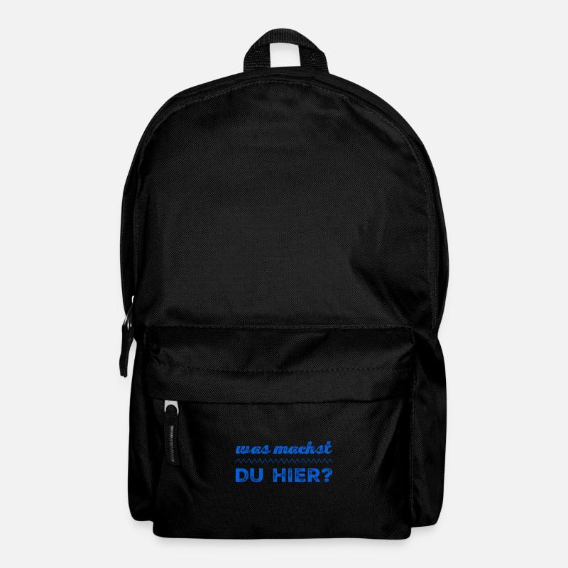 was machst du hier? - Rucksack - Schwarz