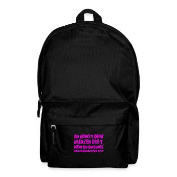 entwickel dich - Rucksack - Schwarz - Vorne
