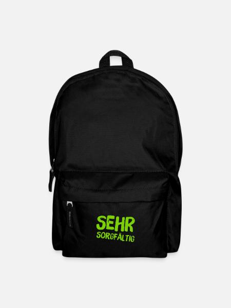 ich mag Sorgfalt - Rucksack - Schwarz