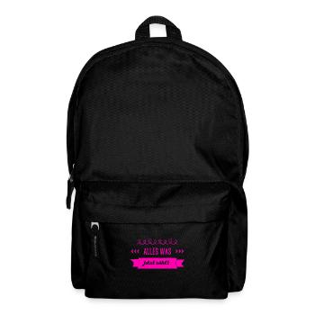das ist meine Priorität - Rucksack - Schwarz - Vorne