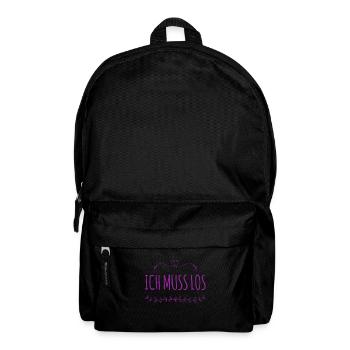 es ist Zeit zu gehen - Rucksack - Schwarz - Vorne