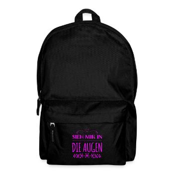 ich steh auf Augenkontakt - Rucksack - Schwarz - Vorne