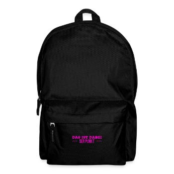 das ist mein Punkt - Rucksack - Schwarz - Vorne