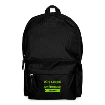 ich liebe flüssige Amnesie - Rucksack - Schwarz - Vorne