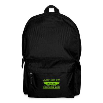 wir sind uns nicht einig - Rucksack - Schwarz - Vorne
