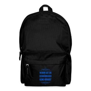 lustiges zu Eichhörnchen - Rucksack - Schwarz - Vorne