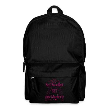 Sei Du selbst SEI eine Macherin - Rucksack - Schwarz - Vorne