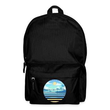 Sublime paysage nautique ensoleillé - Sac à dos - noir - Devant