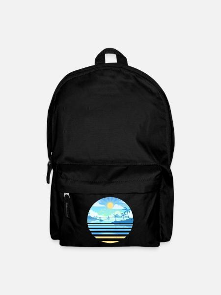 Erhabene Seelandschaft sonnig - Rucksack - Schwarz